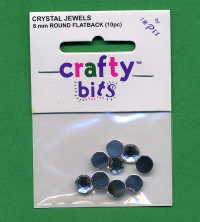 Crystal Jewels - Round 8mm Flatback x 10